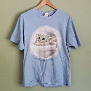 Adorable large baby yoda star wars t shirt